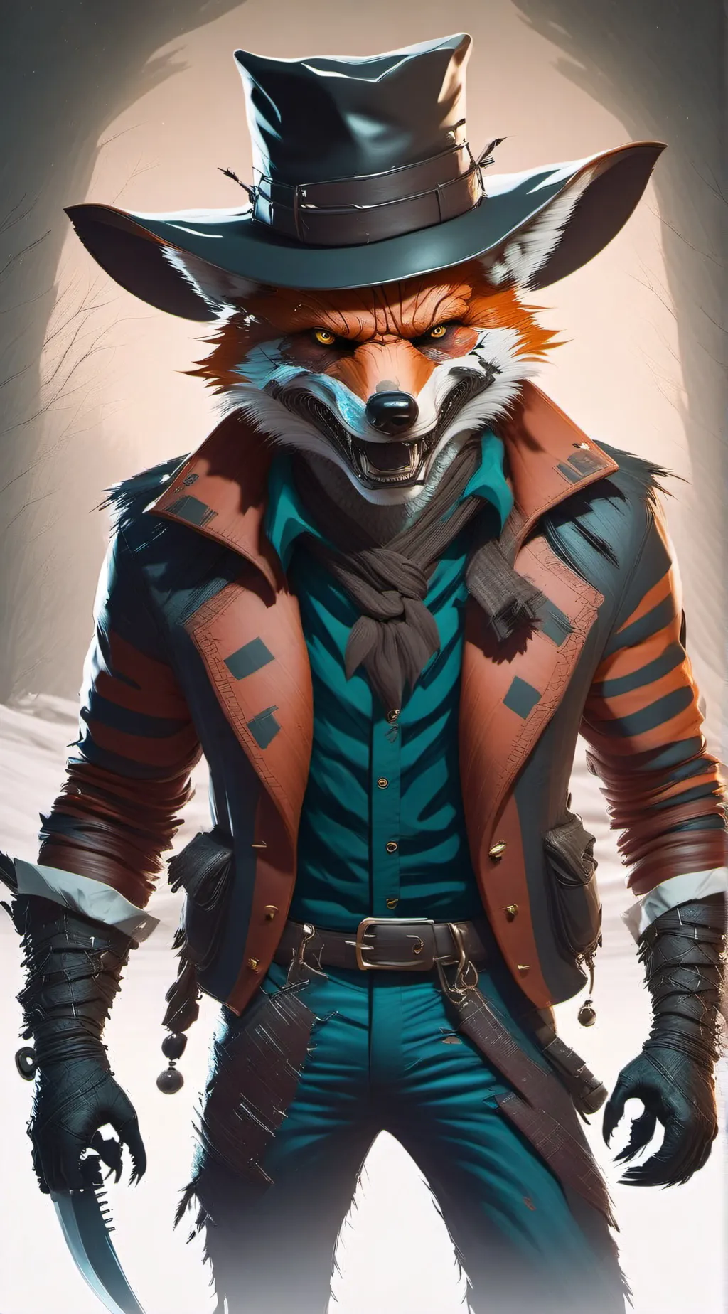 ai character: Furry Krueger  background