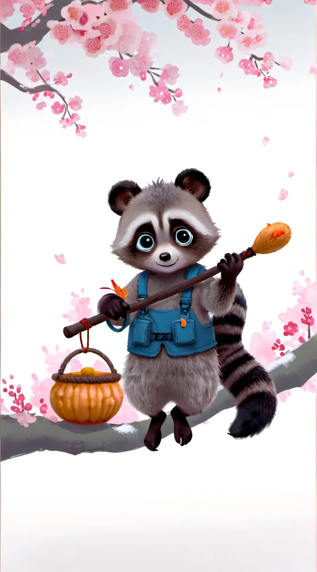 ai character: angry raccoon background