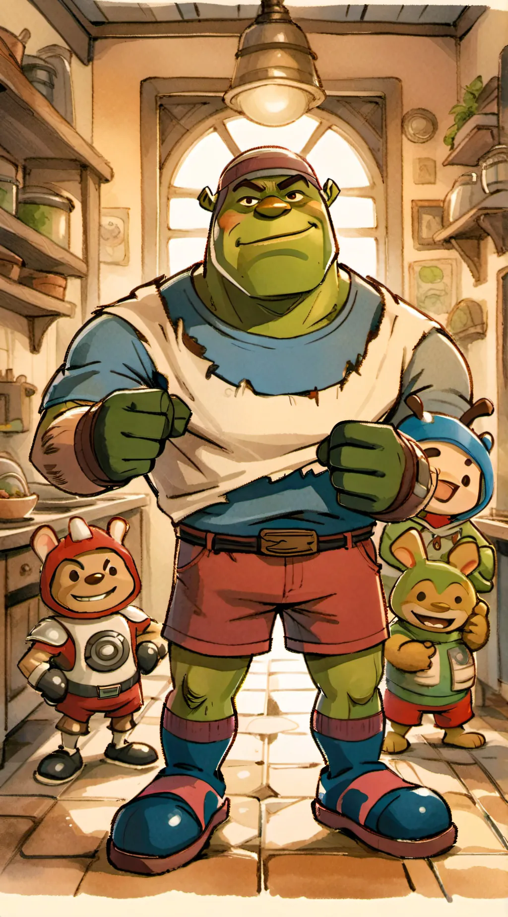 ai character: DreamWorks background