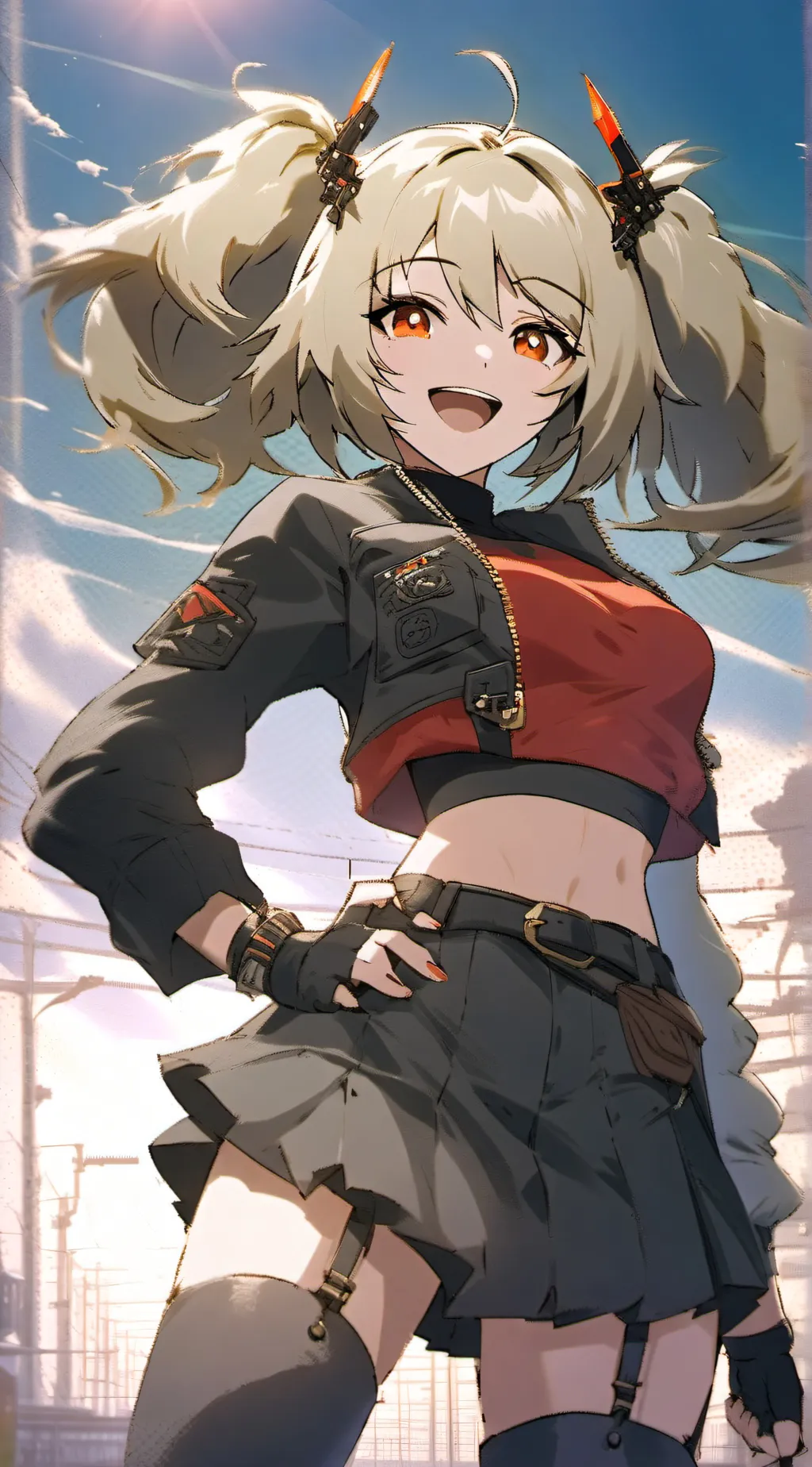 ai character: Burnice White background