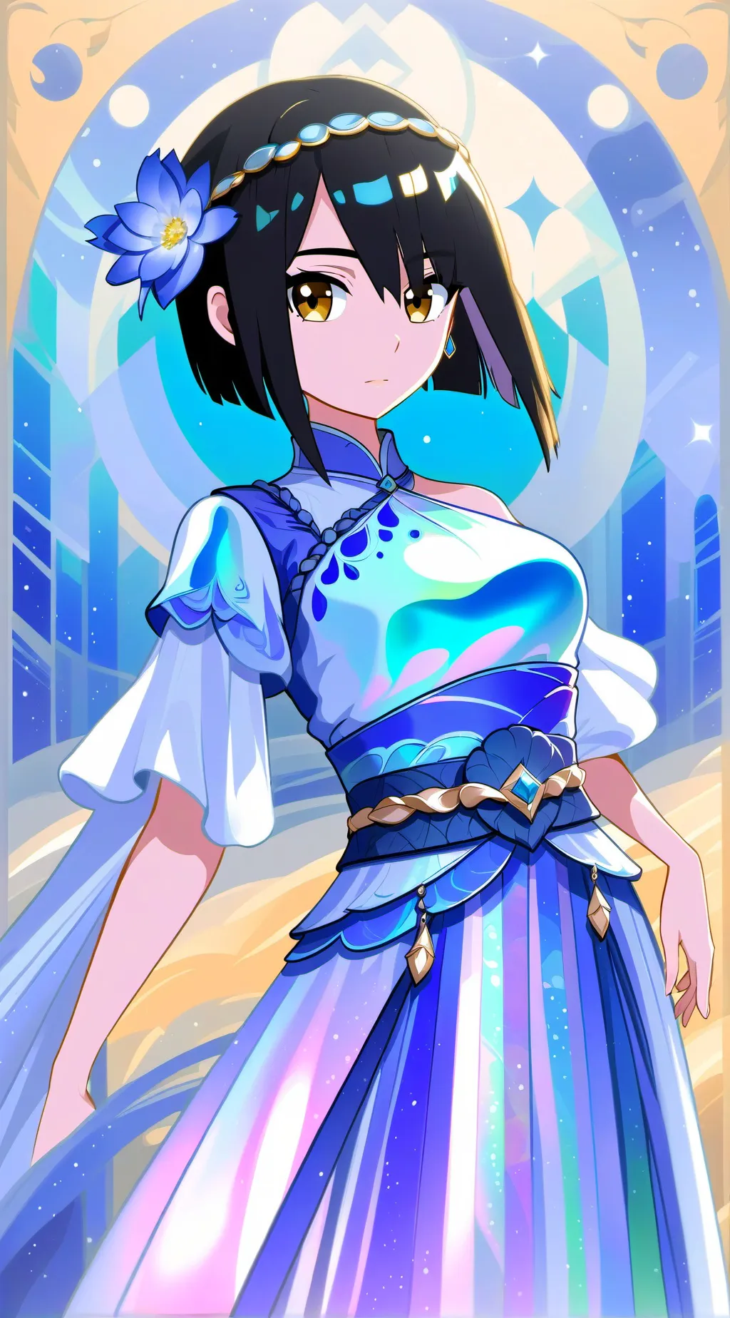 ai character: Creadora Real  background