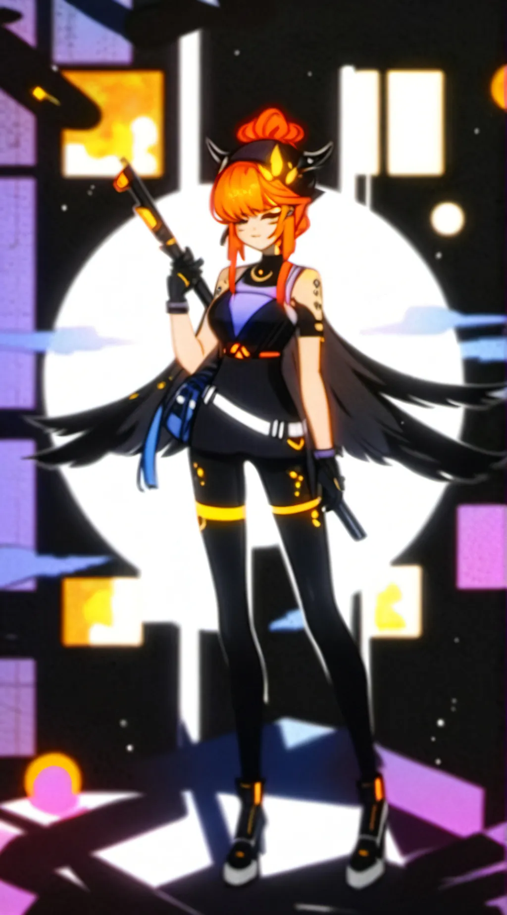 ai character: Amber background