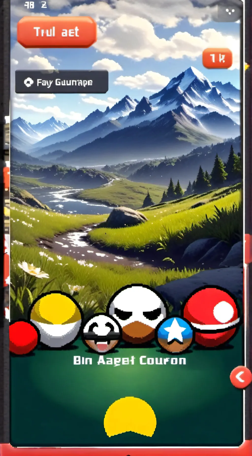 ai character: Countryballs 😄 background