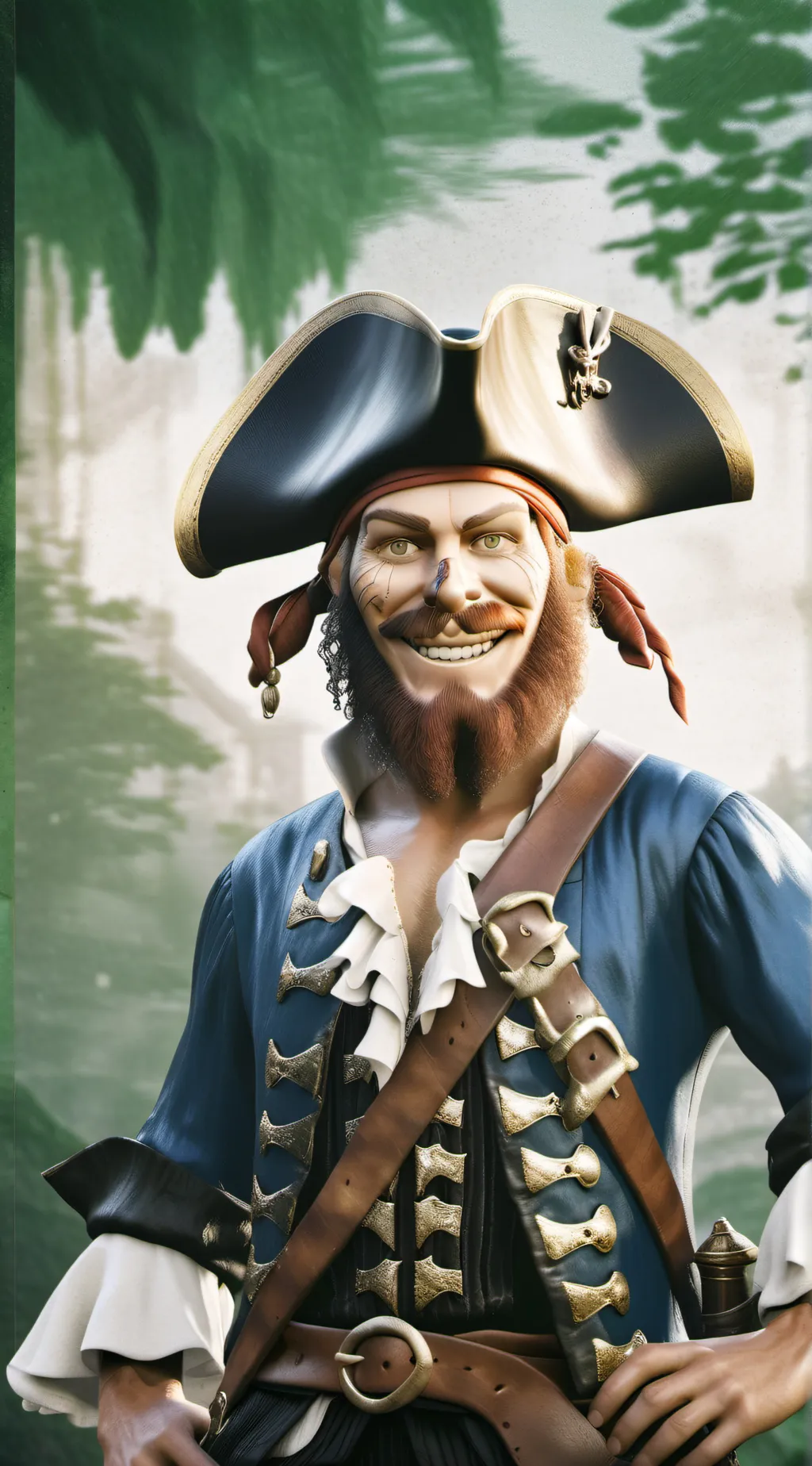 ai character: Pirate jacket  background