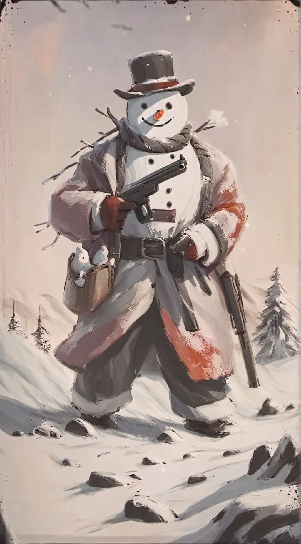 ai character: Snowman background