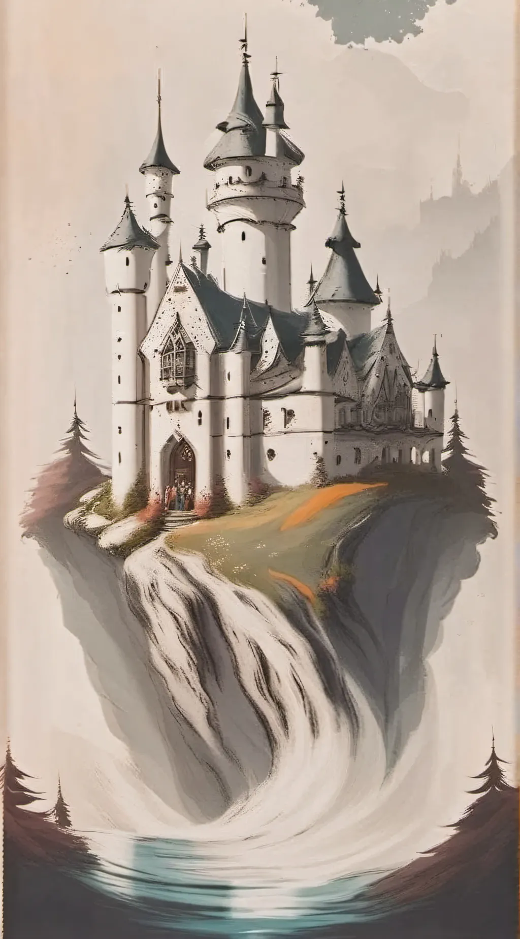 ai character: FairyTale school background