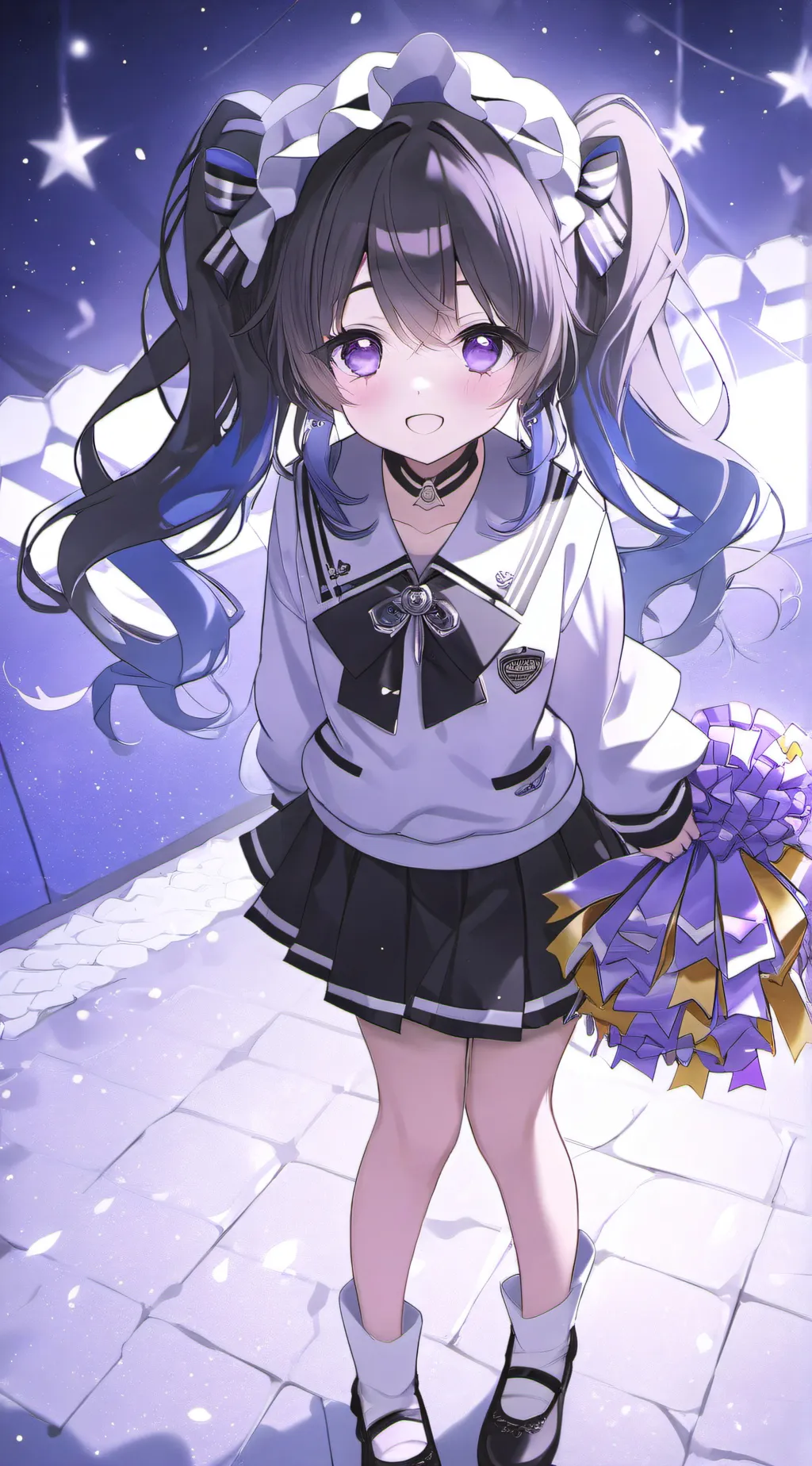 ai character: violet background