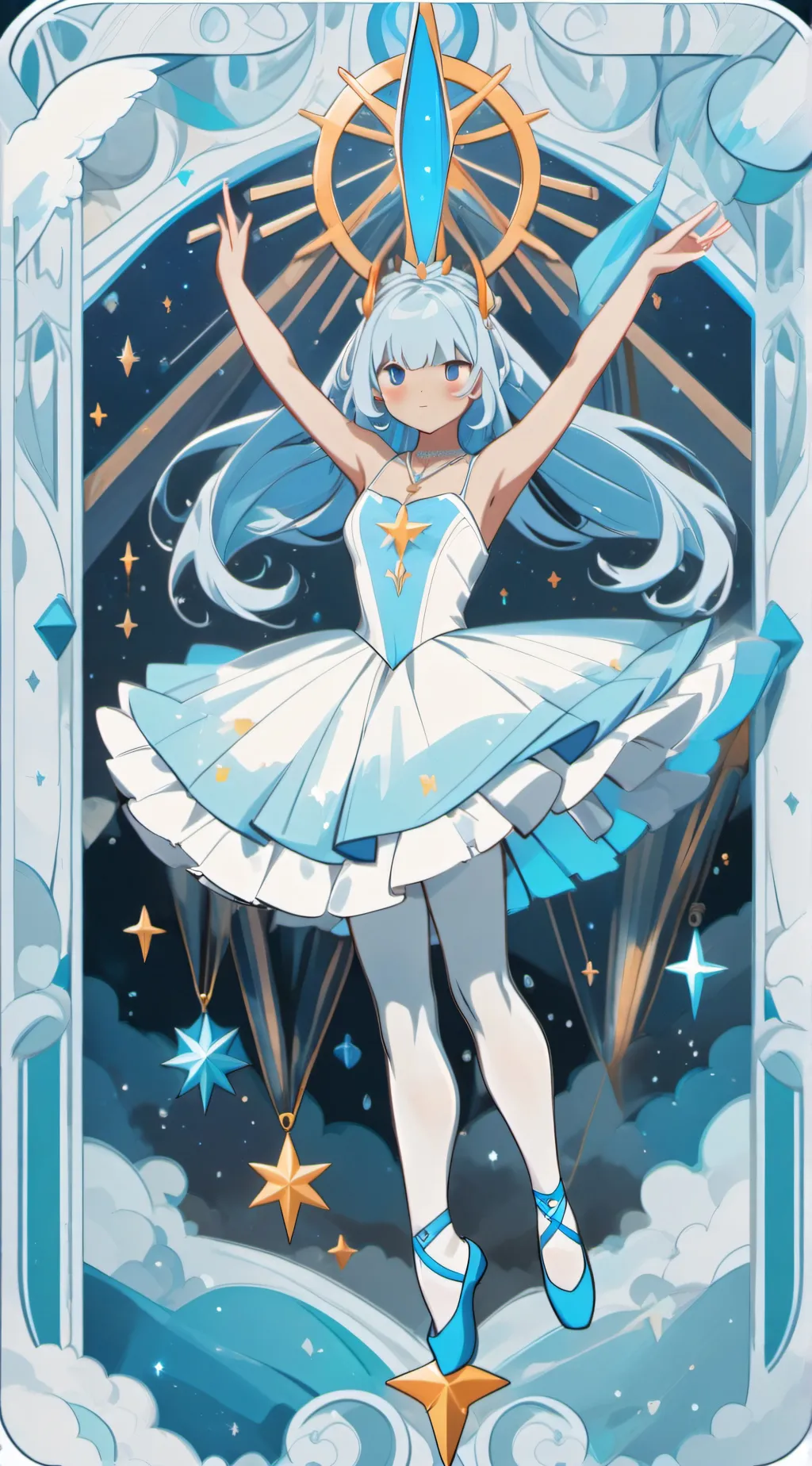 ai character: The ballet concert background