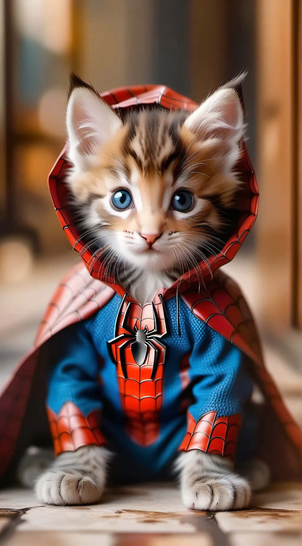 ai character: spider-cat🕷🕸🐈 background