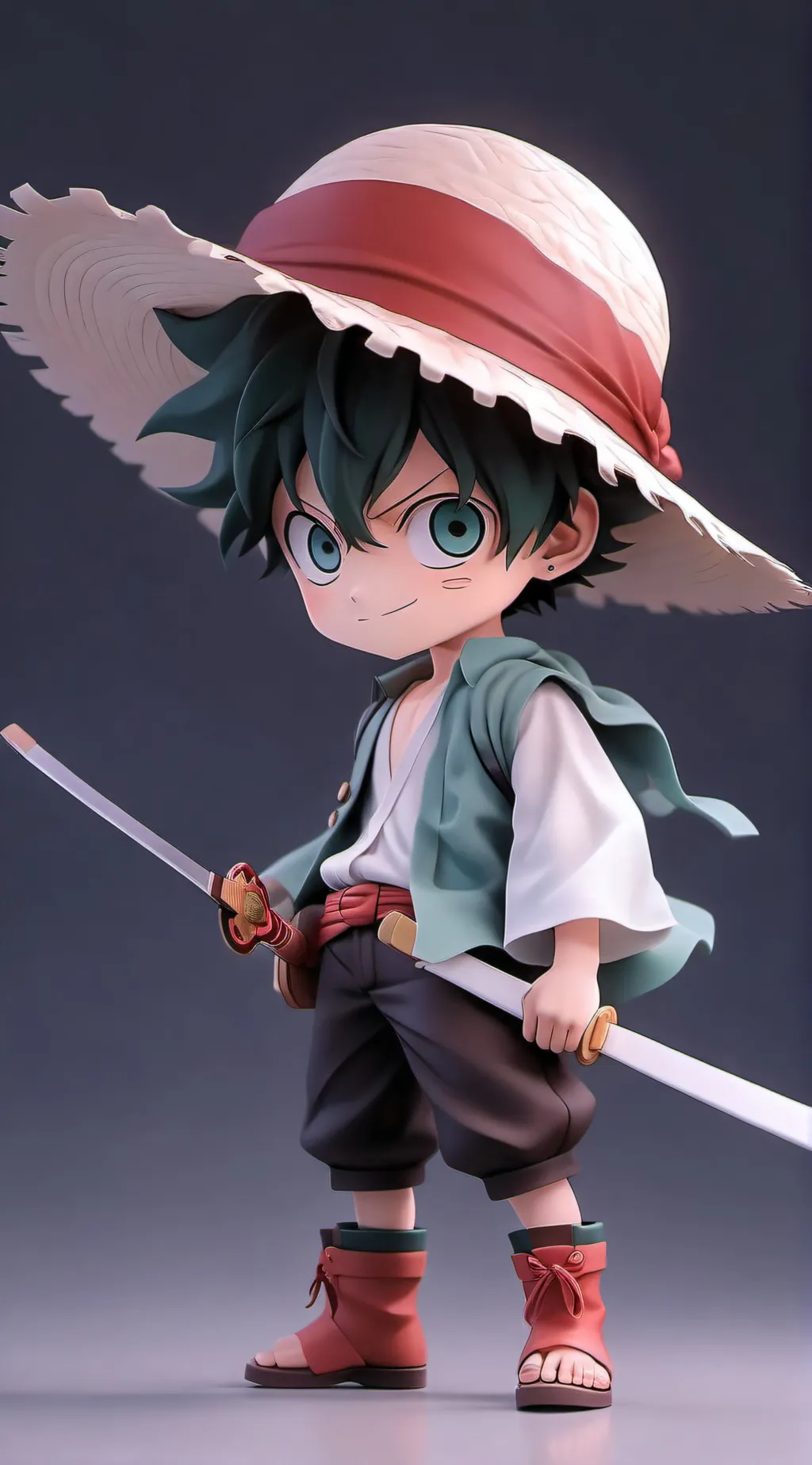 ai character: Quirkless Deku  background
