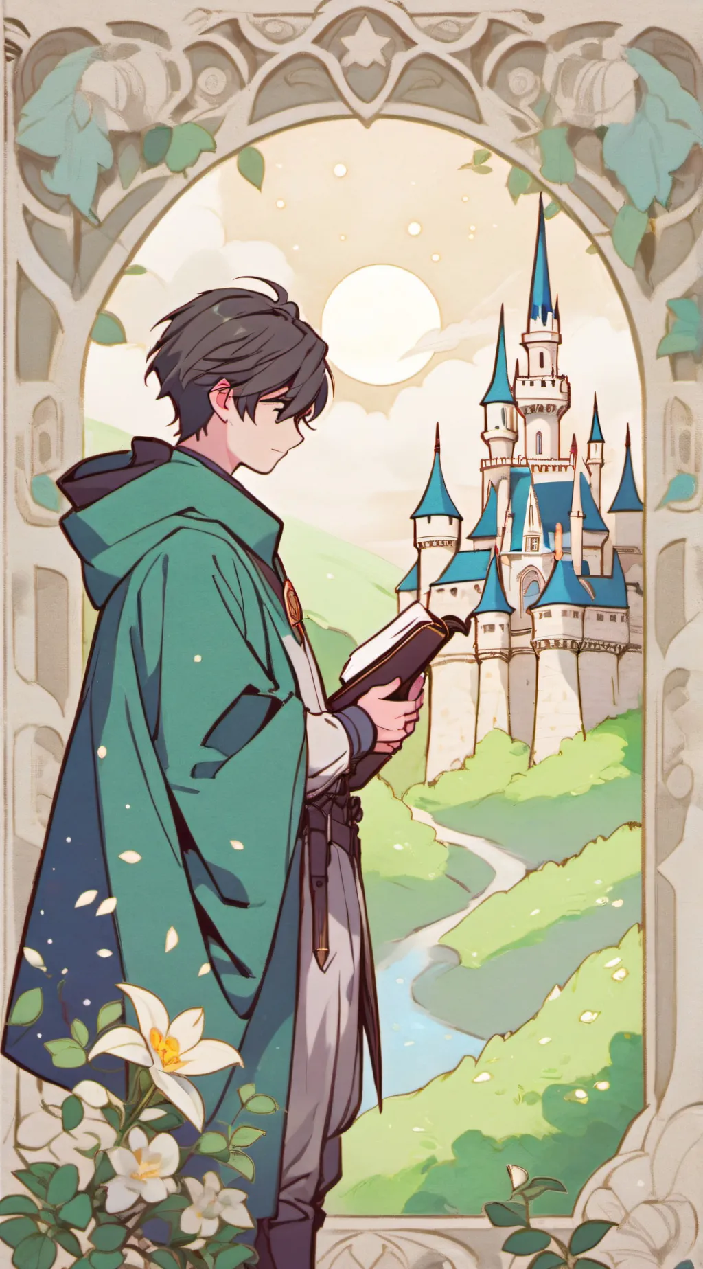 ai character: Hogwarts  background