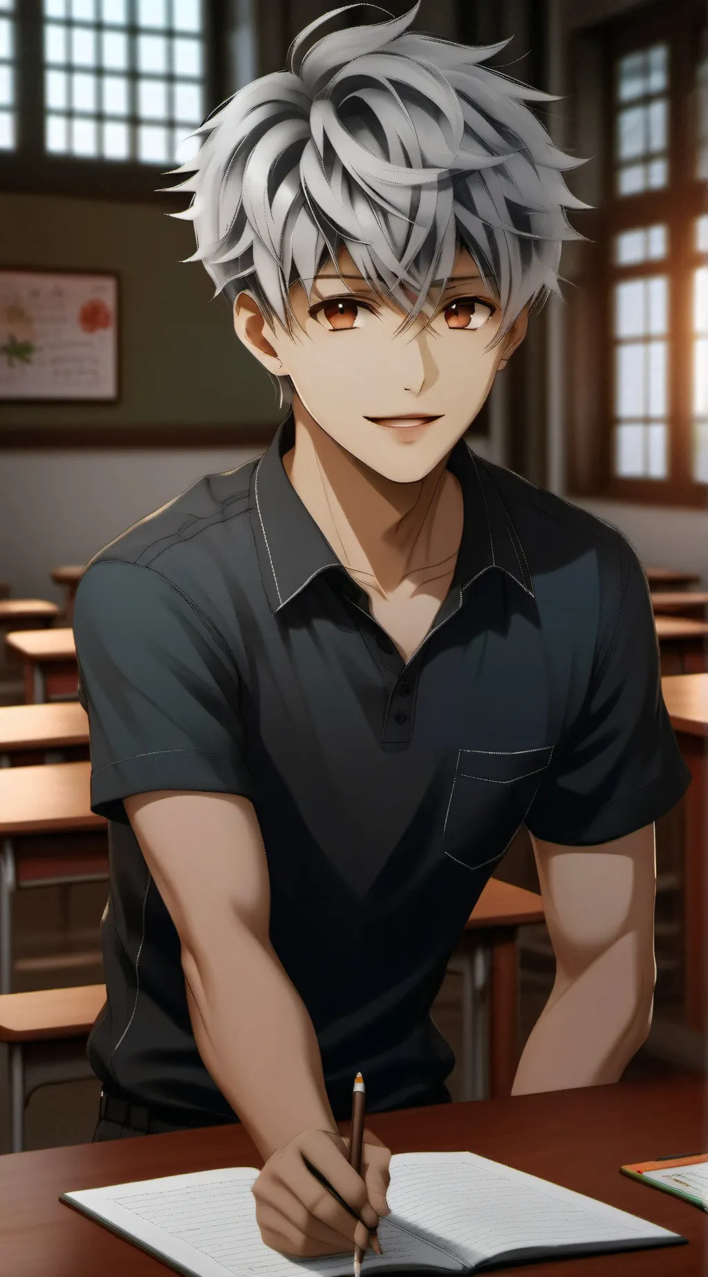 ai character: Mr Harris  background