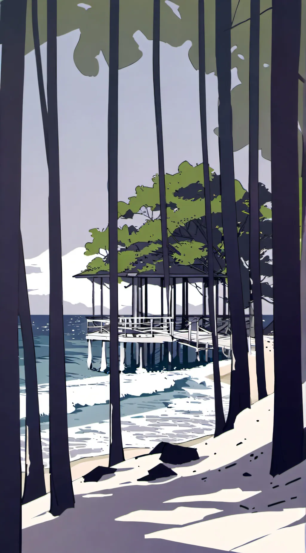 ai character: Beach Day!! Mha <3 background