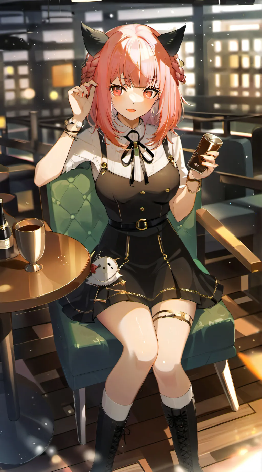 ai character: Lucy=Elfen Lied  background