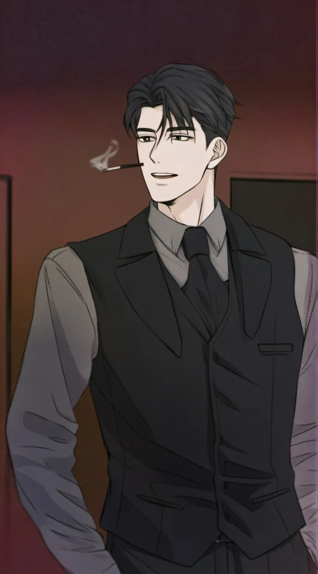 ai character: Michael Solomon.  background
