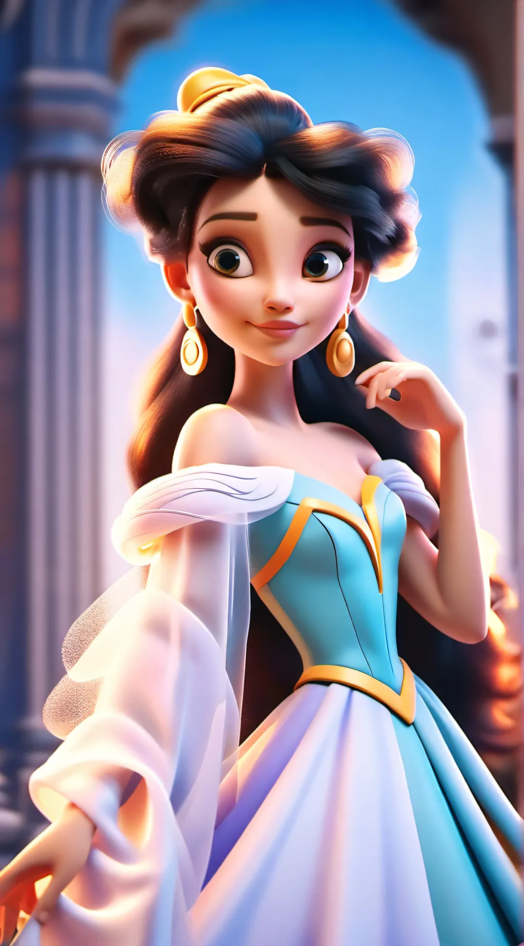 ai character: Princess Jasmine  background