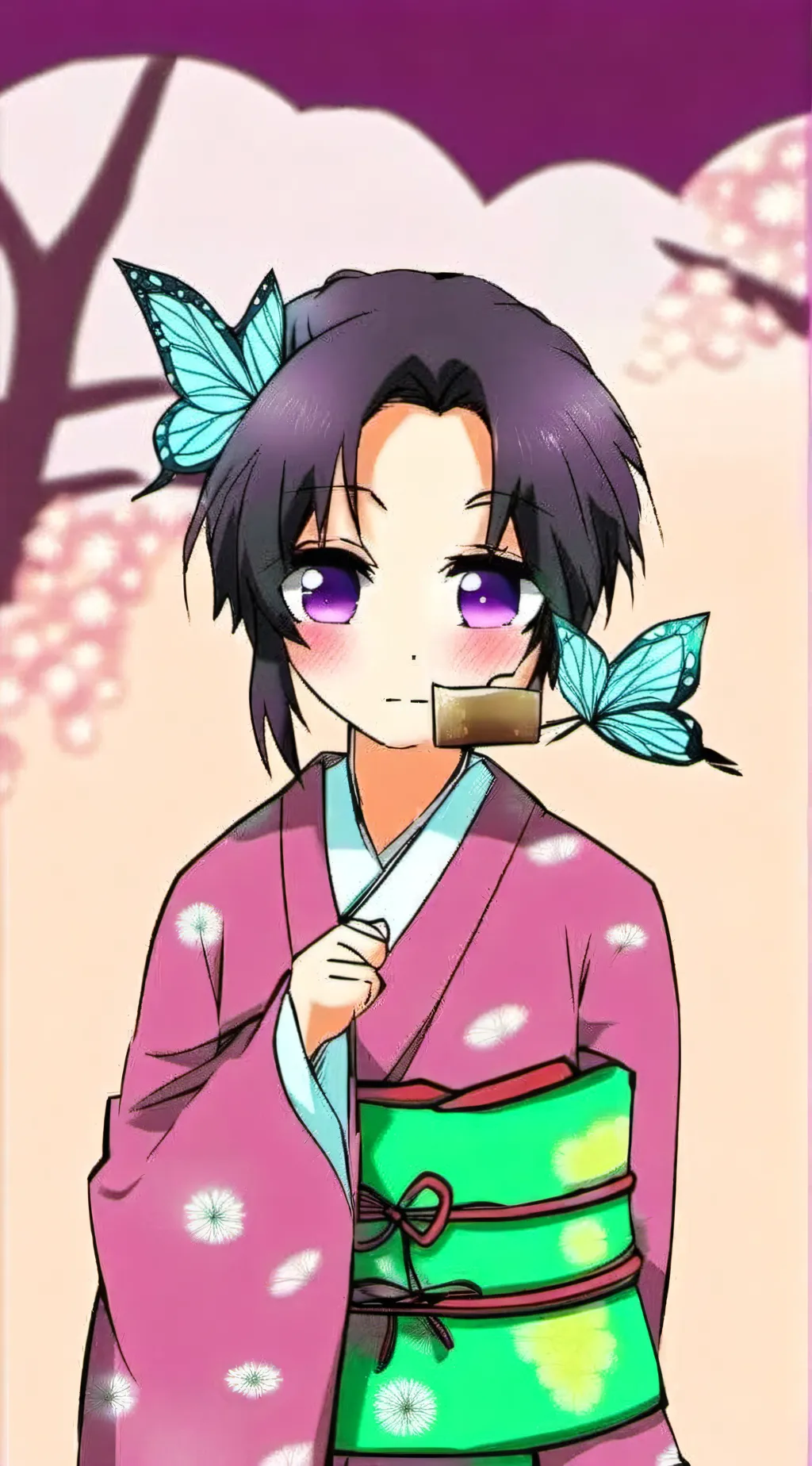 ai character: Shinobu Kocho background