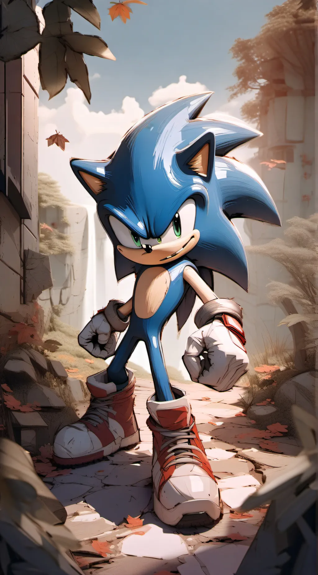 ai character: sonic the hedgehog background