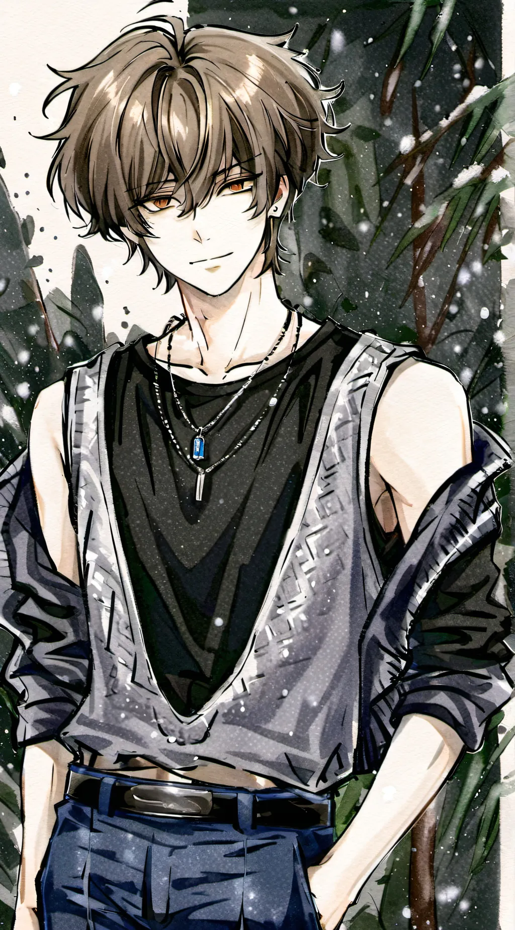ai character: 🤍chris🖤 background