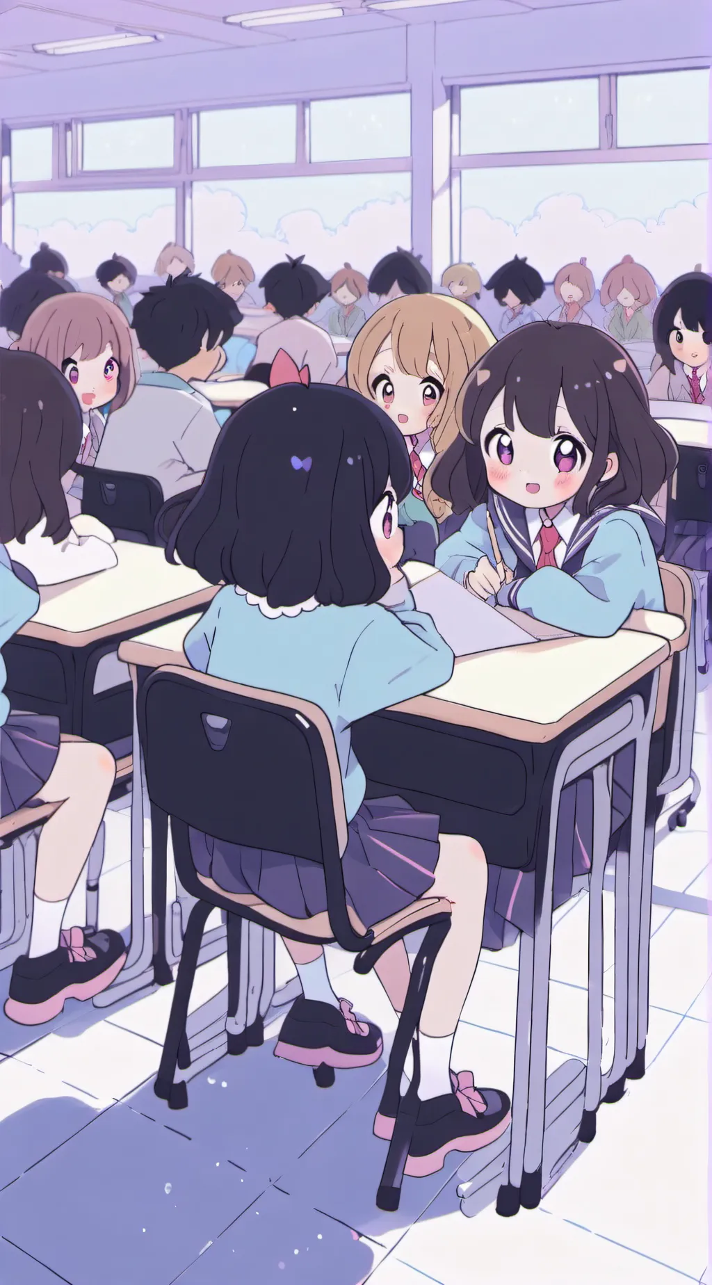 ai character: all girls school  background