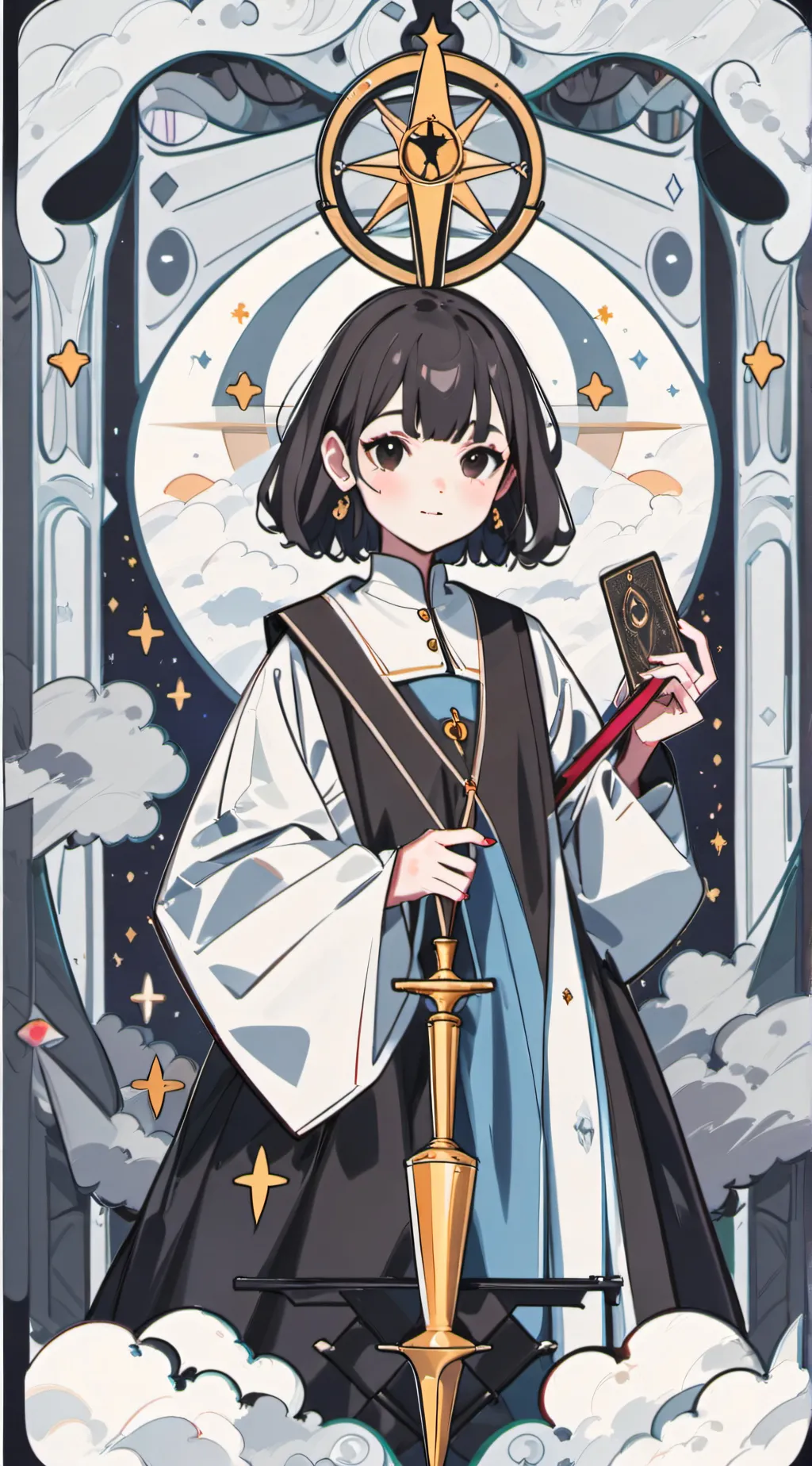 ai character: Miss circle  background