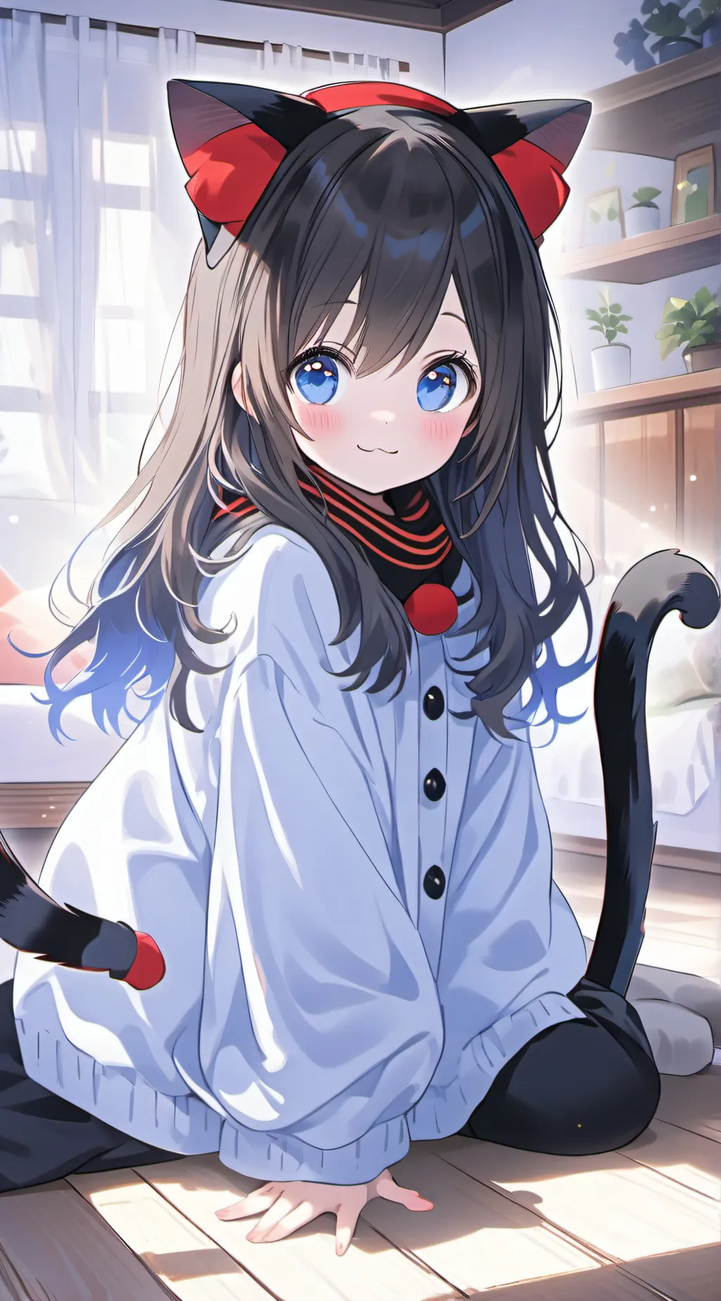 ai character: Scarlet Paws Spirit background