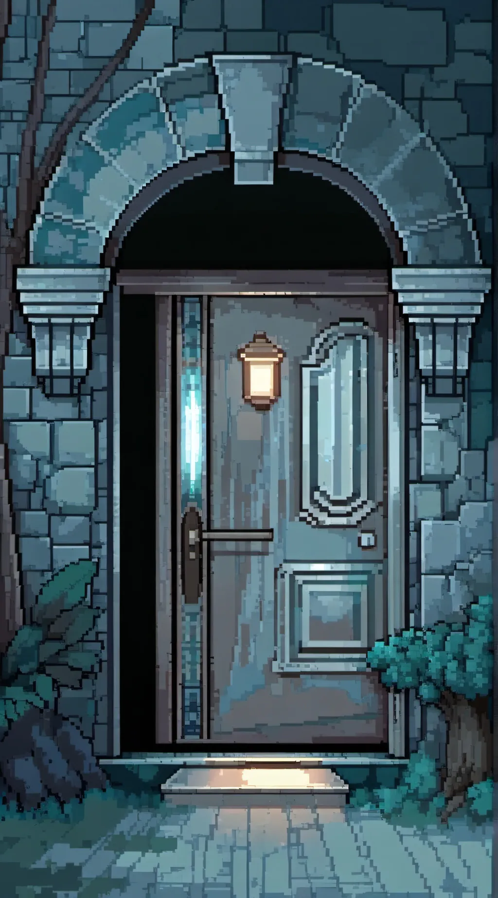 ai character: the portal door background