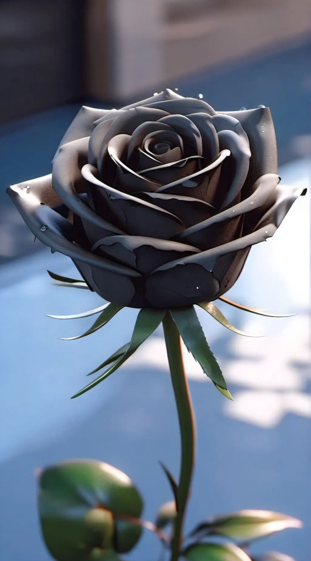 ai character: black rose  background