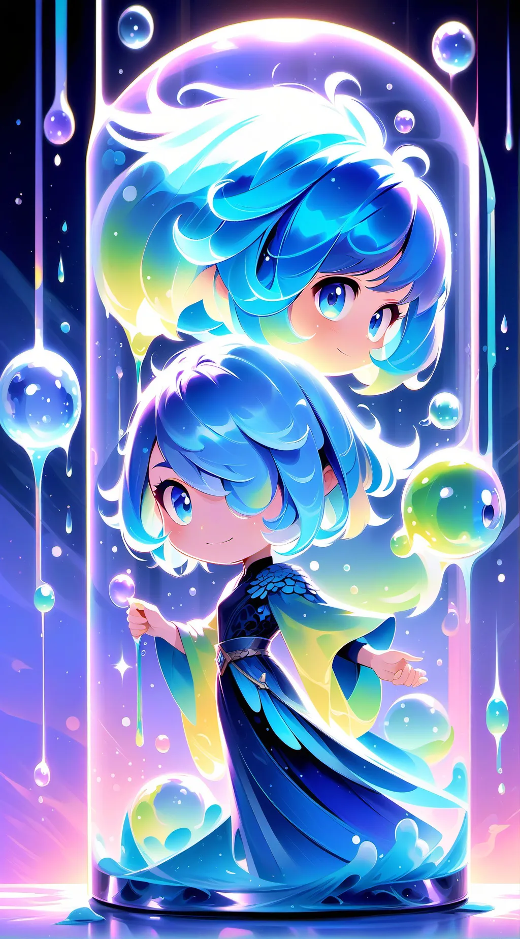 ai character: Inside out. background