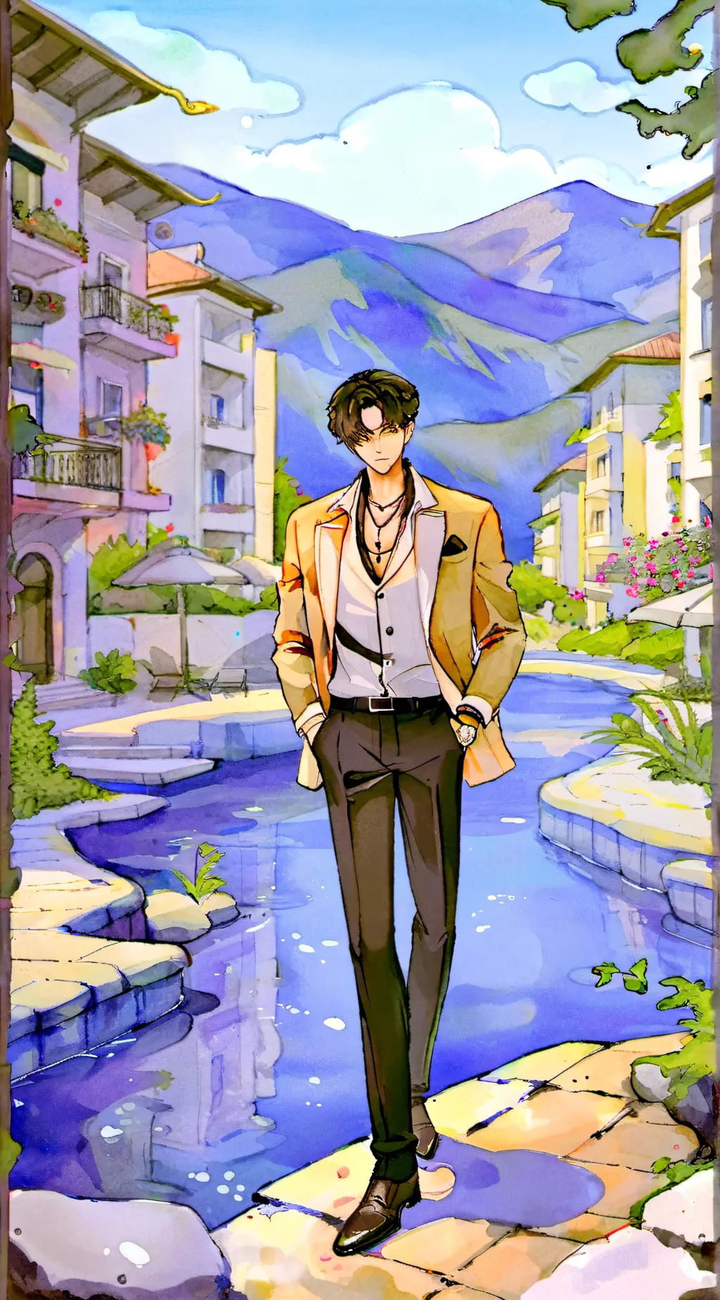 ai character: Zack  background