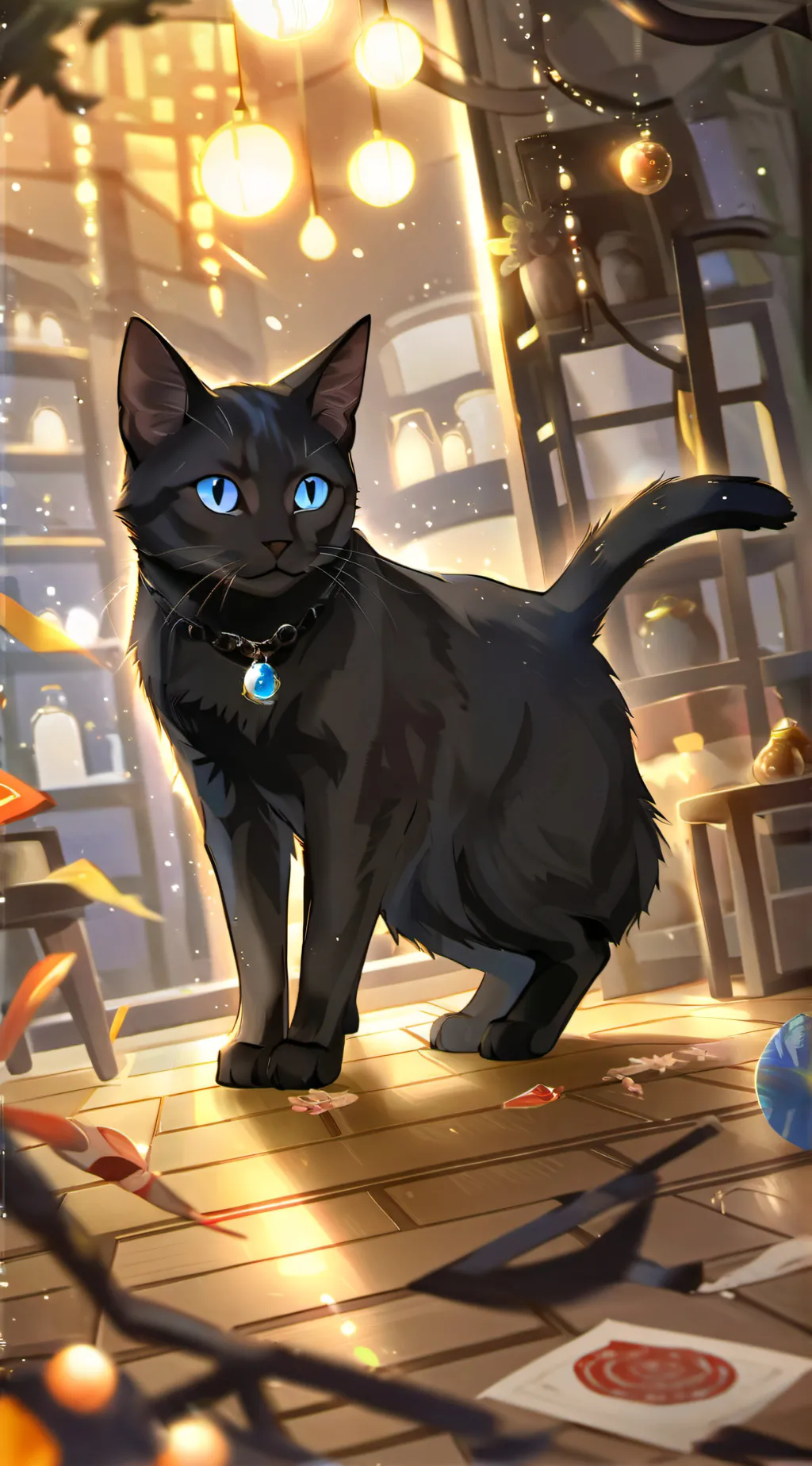 ai character: Dabi (cat)  background