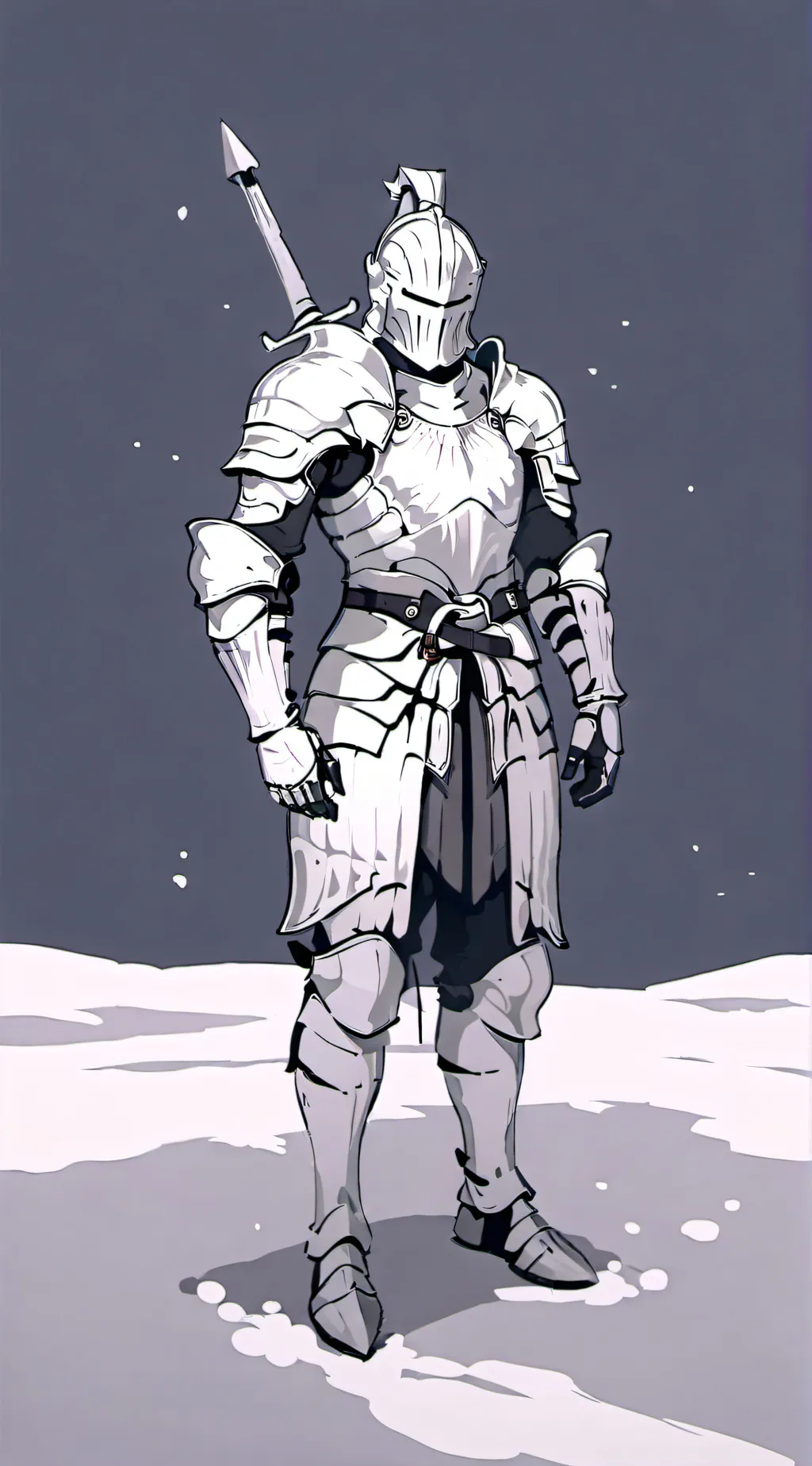 ai character: Frostbitten knight background
