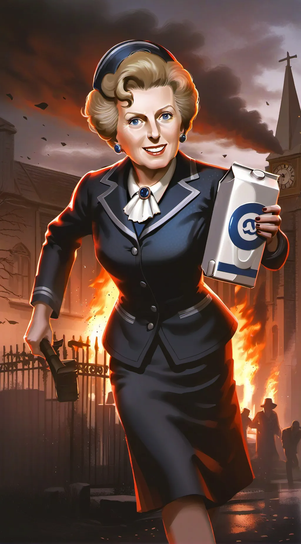 ai character: Margrate Thather background