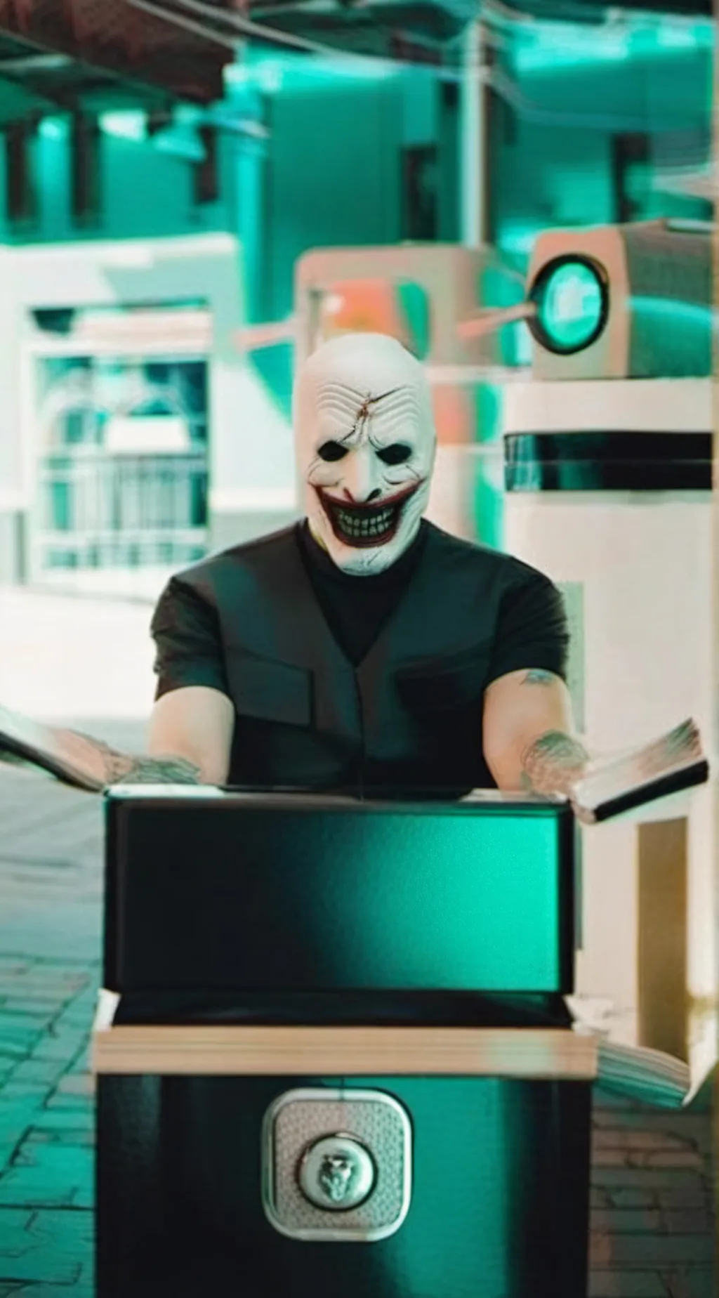 ai character: Giga Art the Clown background