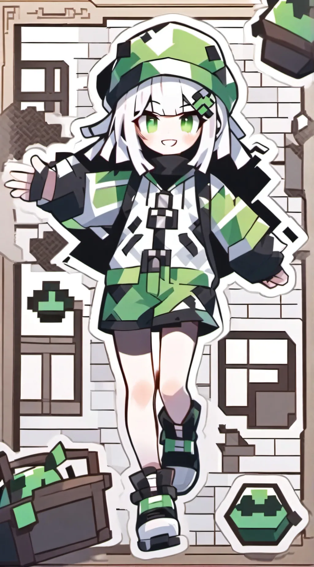 ai character: Vivienne creeper background