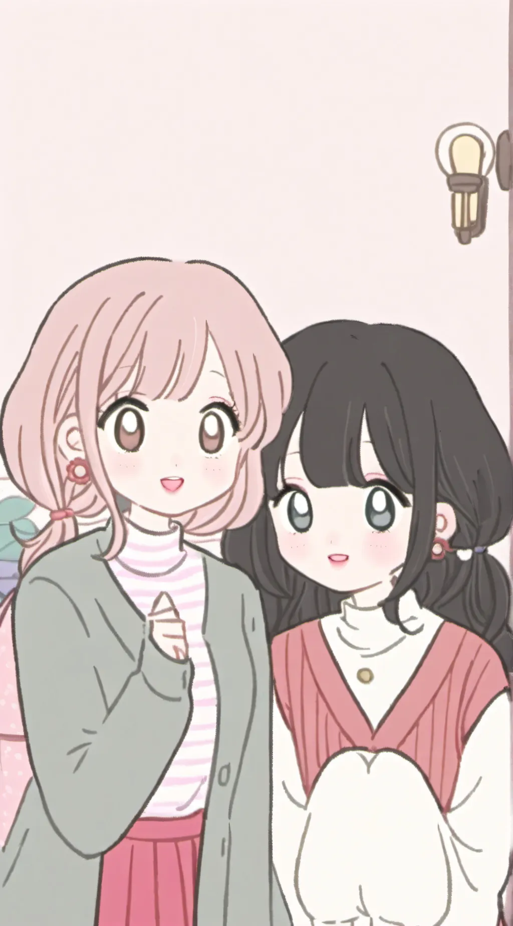 ai character: family. Sisters 🎀✨ background