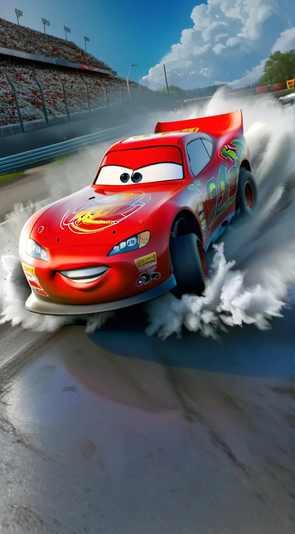 ai character: Lightning McQueen background