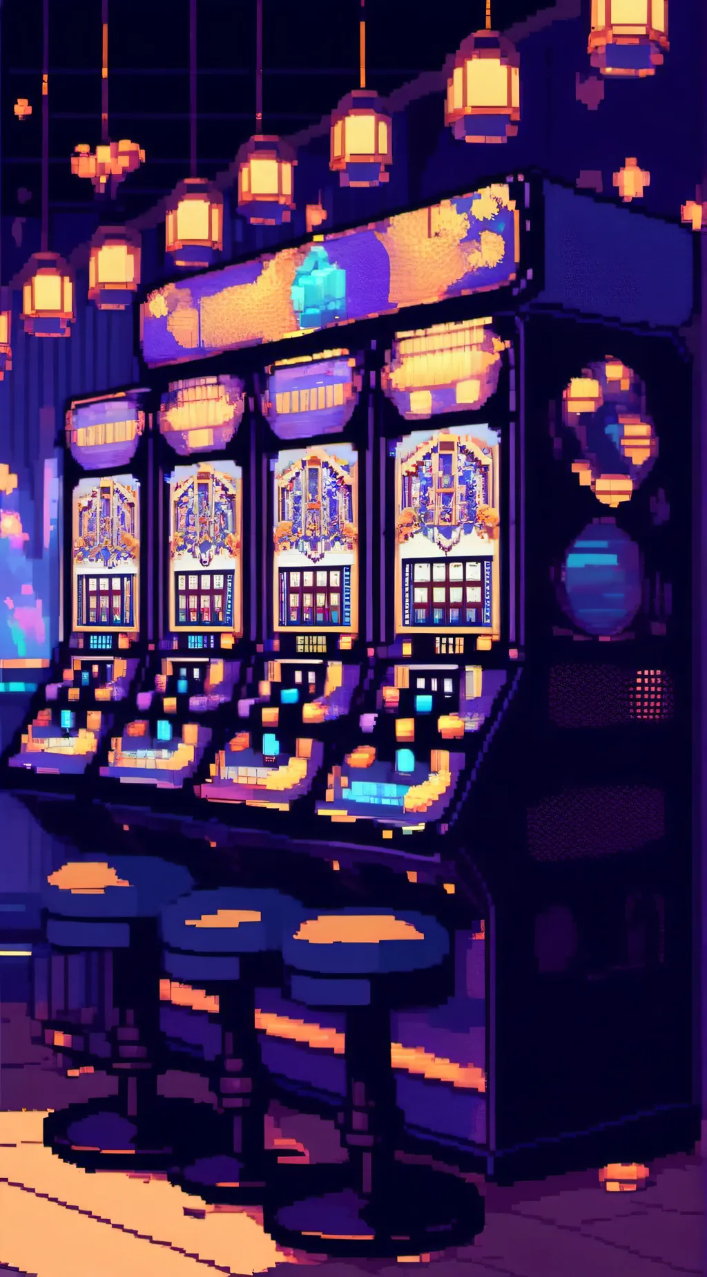 ai character: Slot machine background
