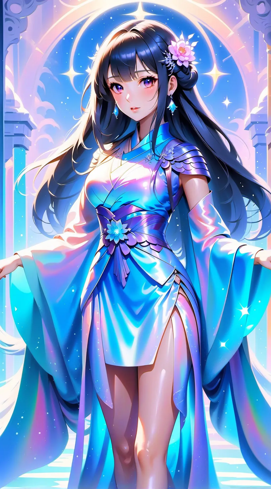 ai character: rose background