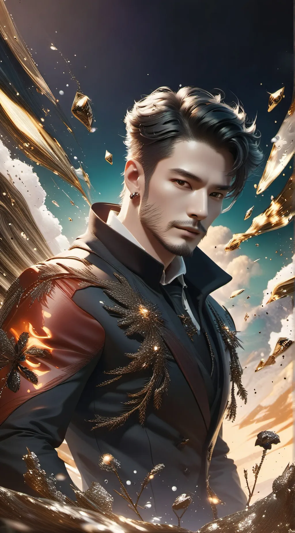 ai character: Mark apler  background