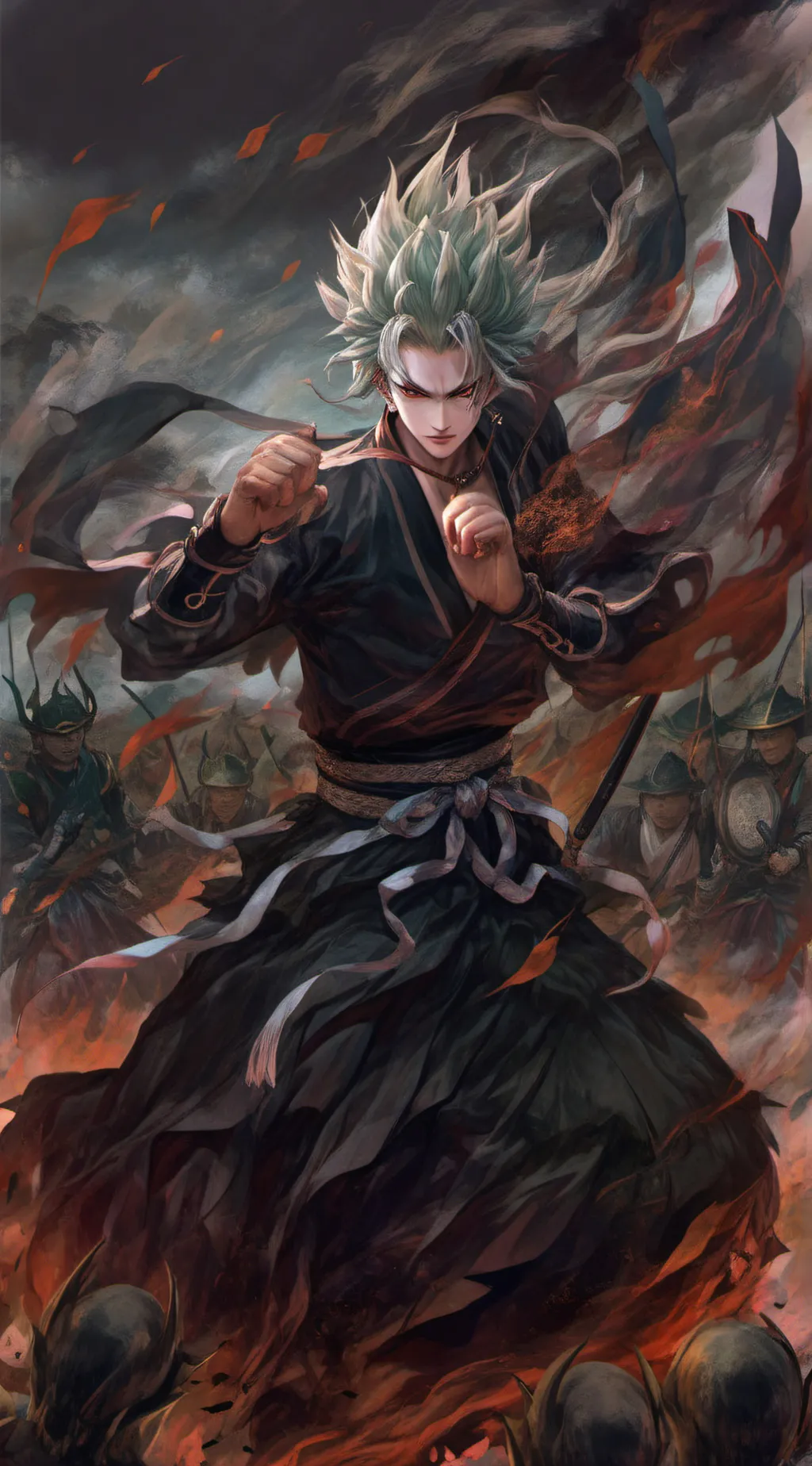 ai character: JJK VS CURSES background