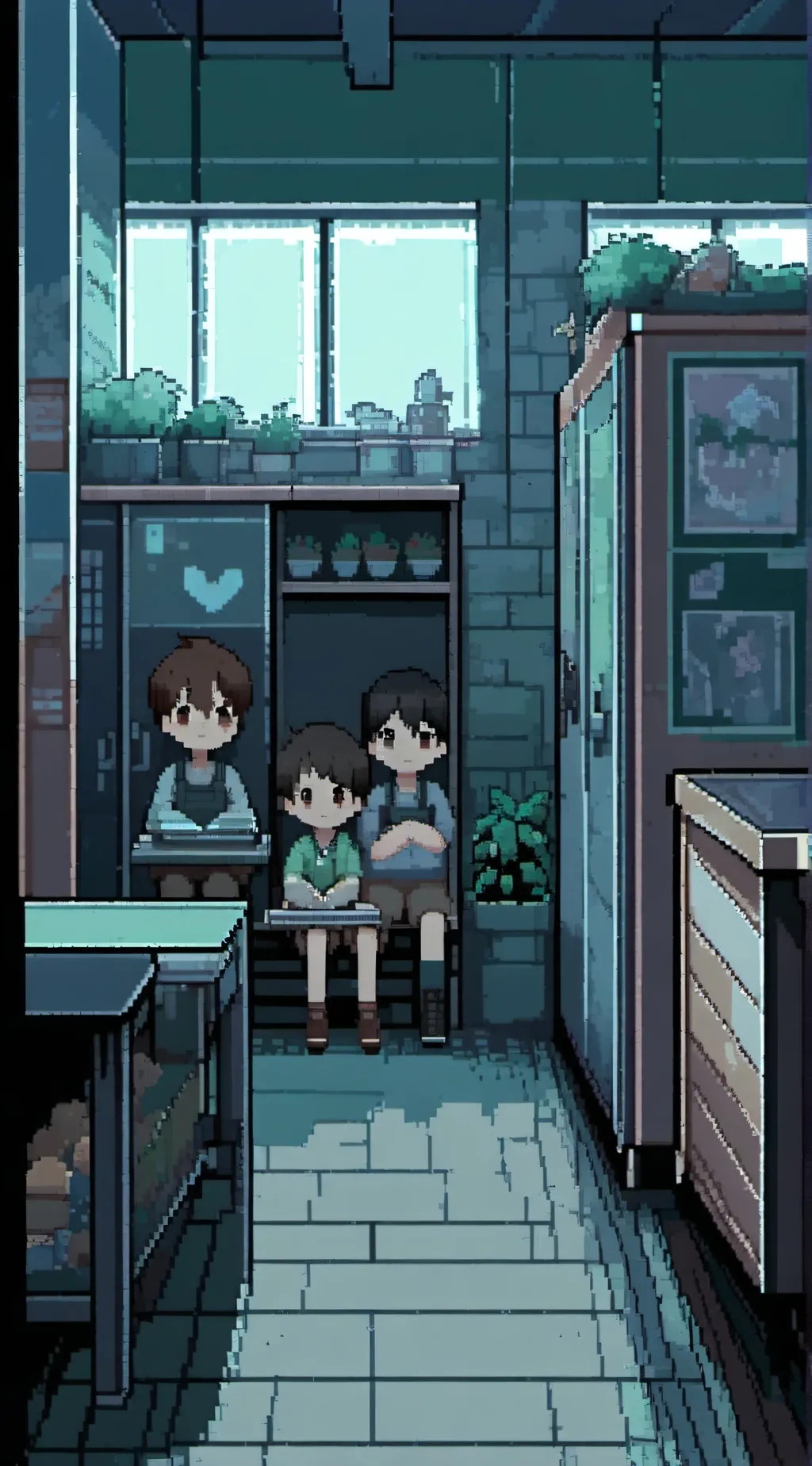ai character: adoption centre  background