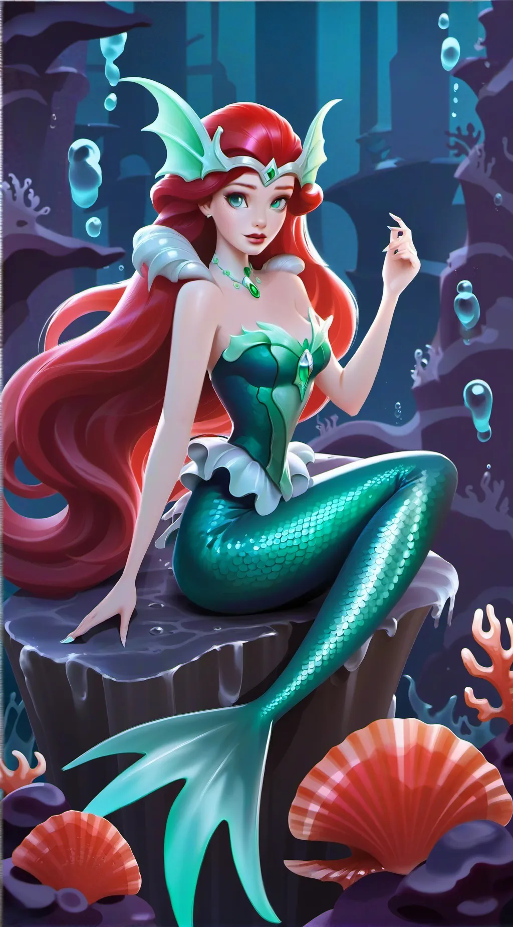 ai character: Princess Ariel background
