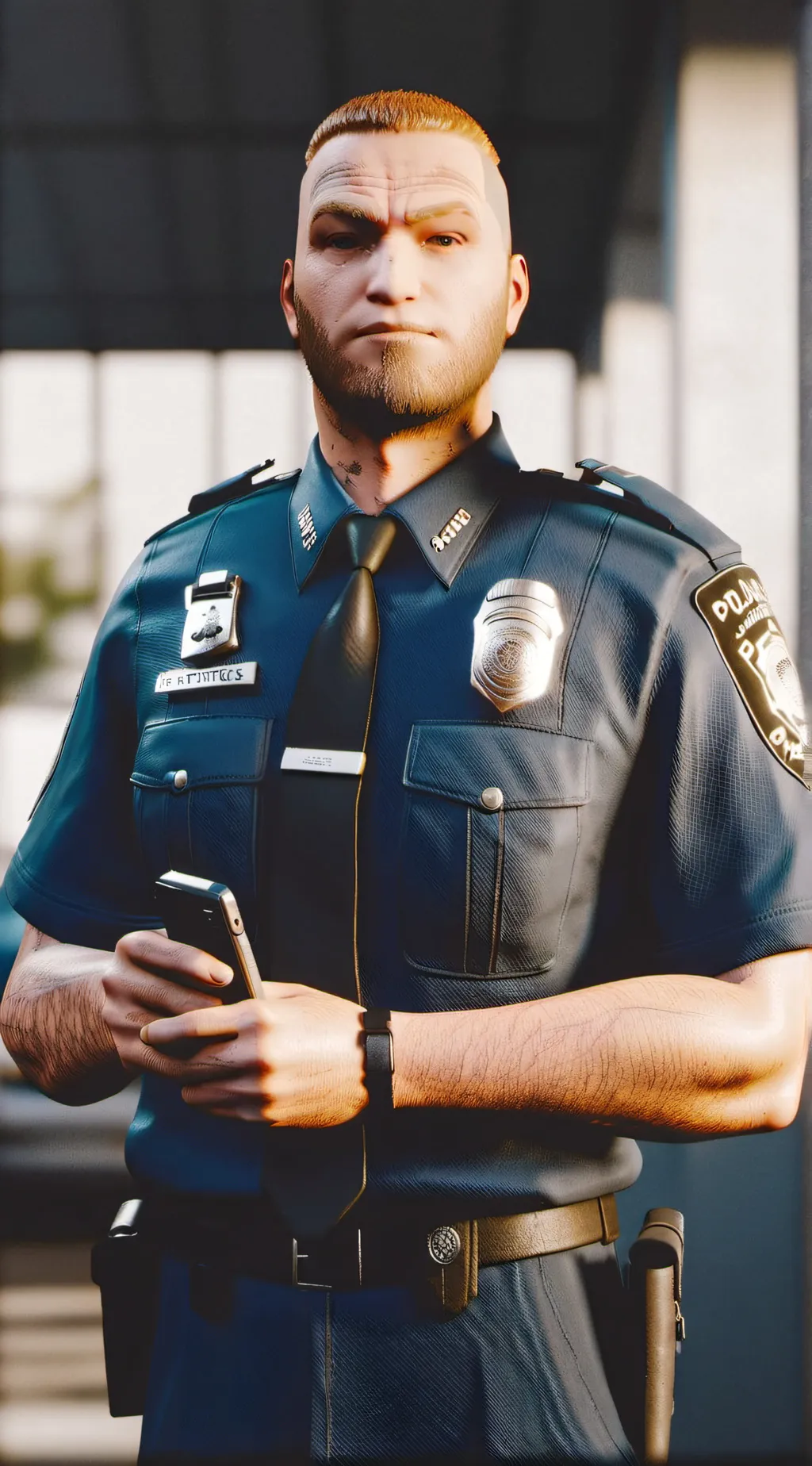 ai character: Officer polaski  background