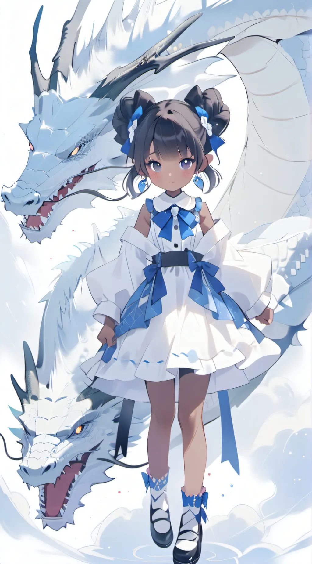 ai character: You and snowlight background
