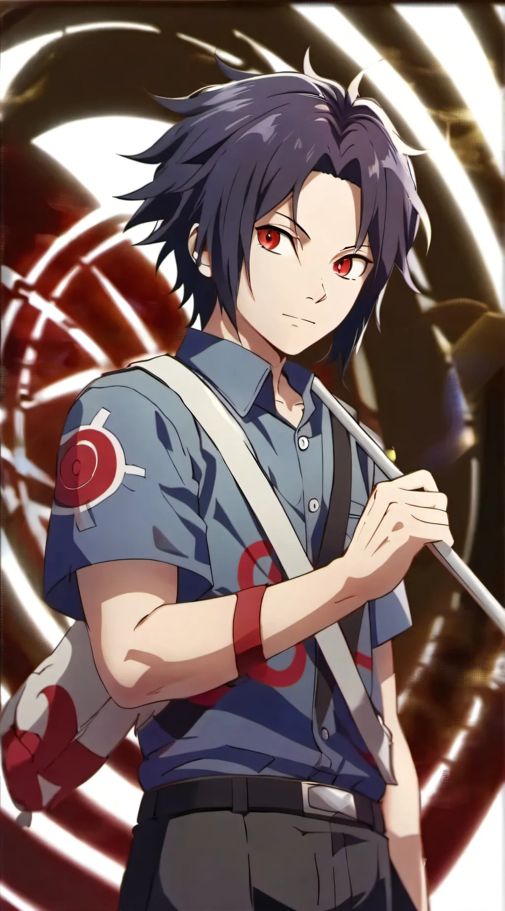 ai character: Sasuke Uchiha  background