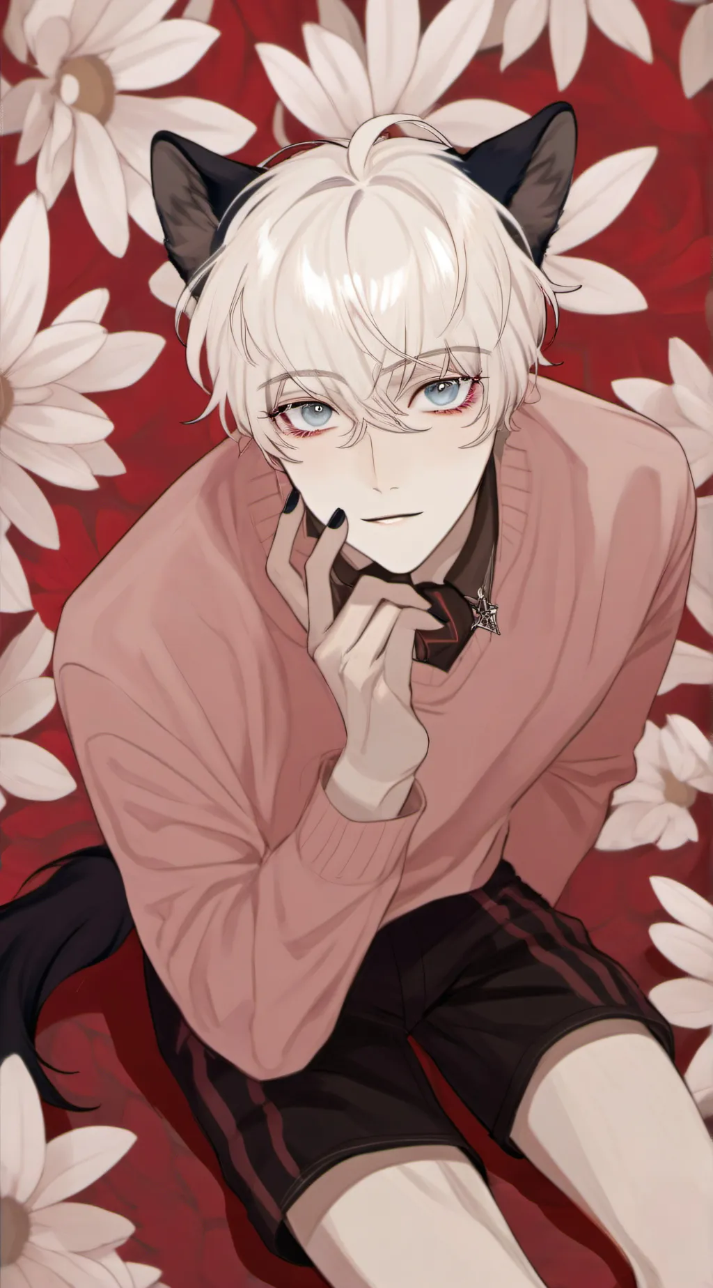 ai character: Mha wolf boy background