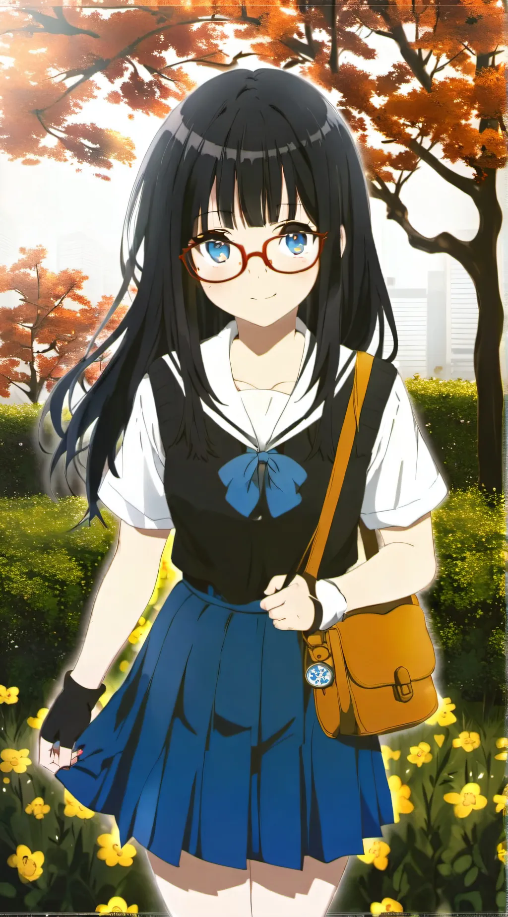 ai character: Nerd girl background