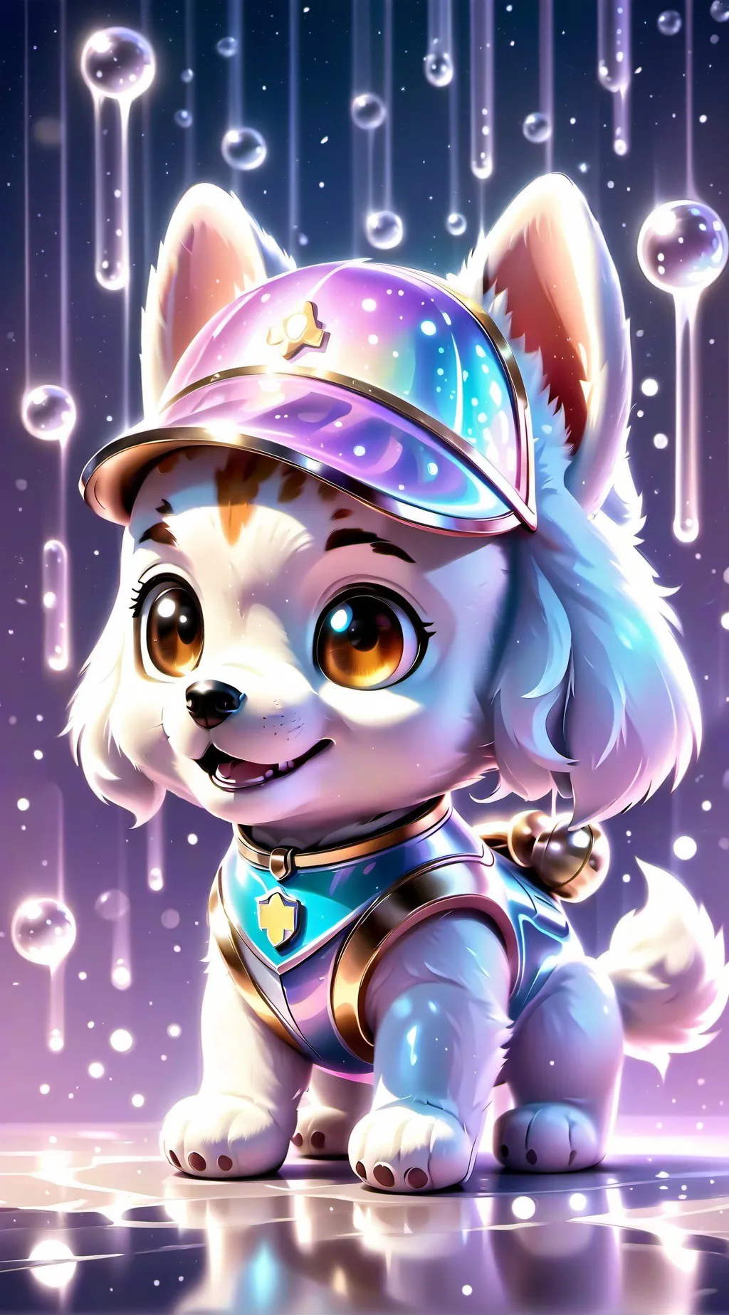 ai character: girl pup background