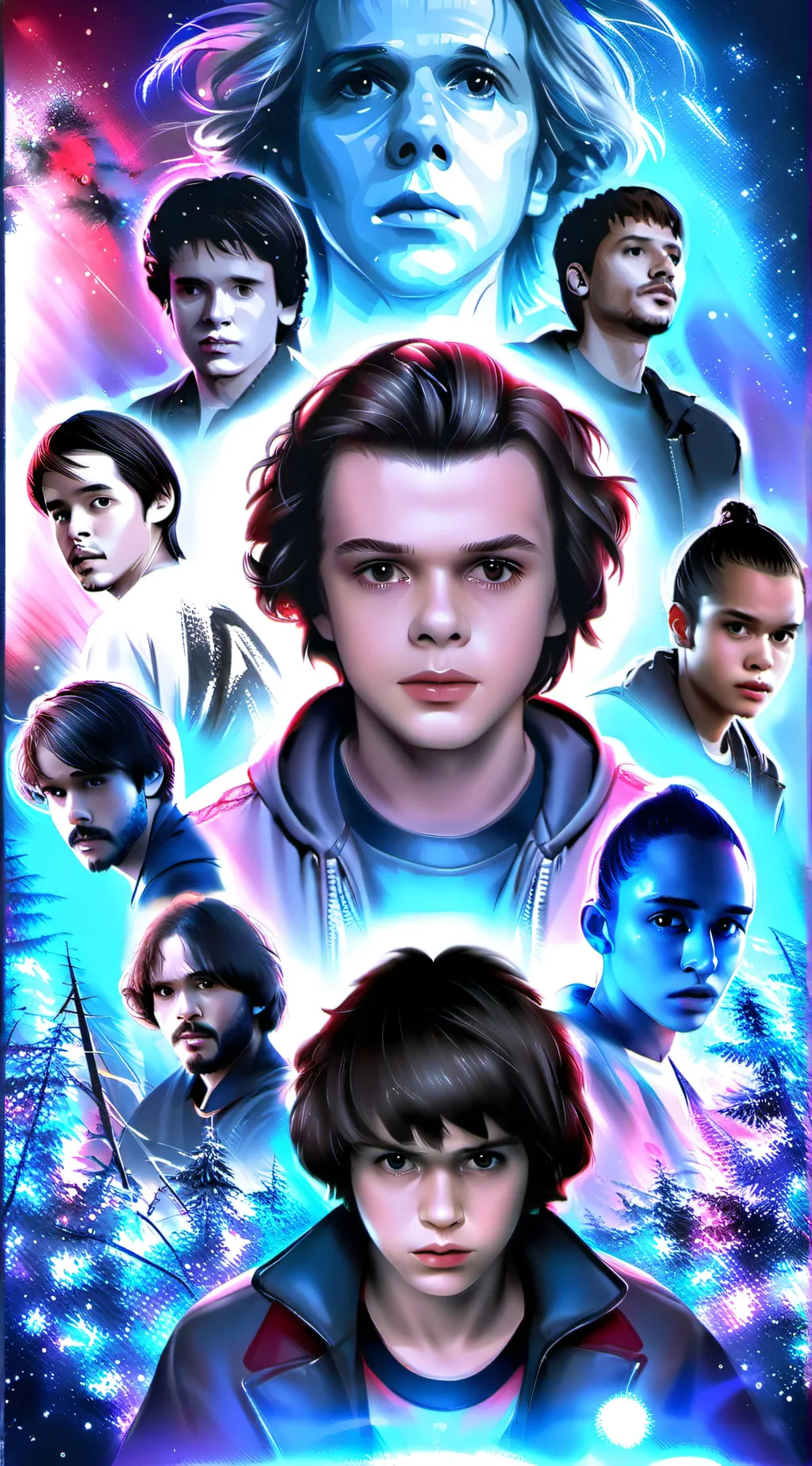 ai character: Stranger things background